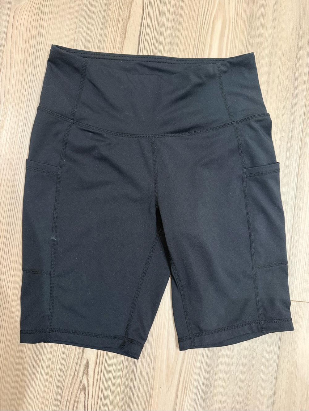 Baleaf Black High-Rise Bike Shorts with Side Pockets